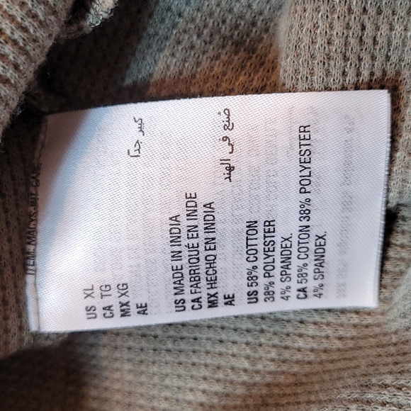 STYLE & CO GREEN WAFFLE KNIT 3/4 SLEEVE CAMO PRINT PULLOVER TOP - Picture 11 of 12